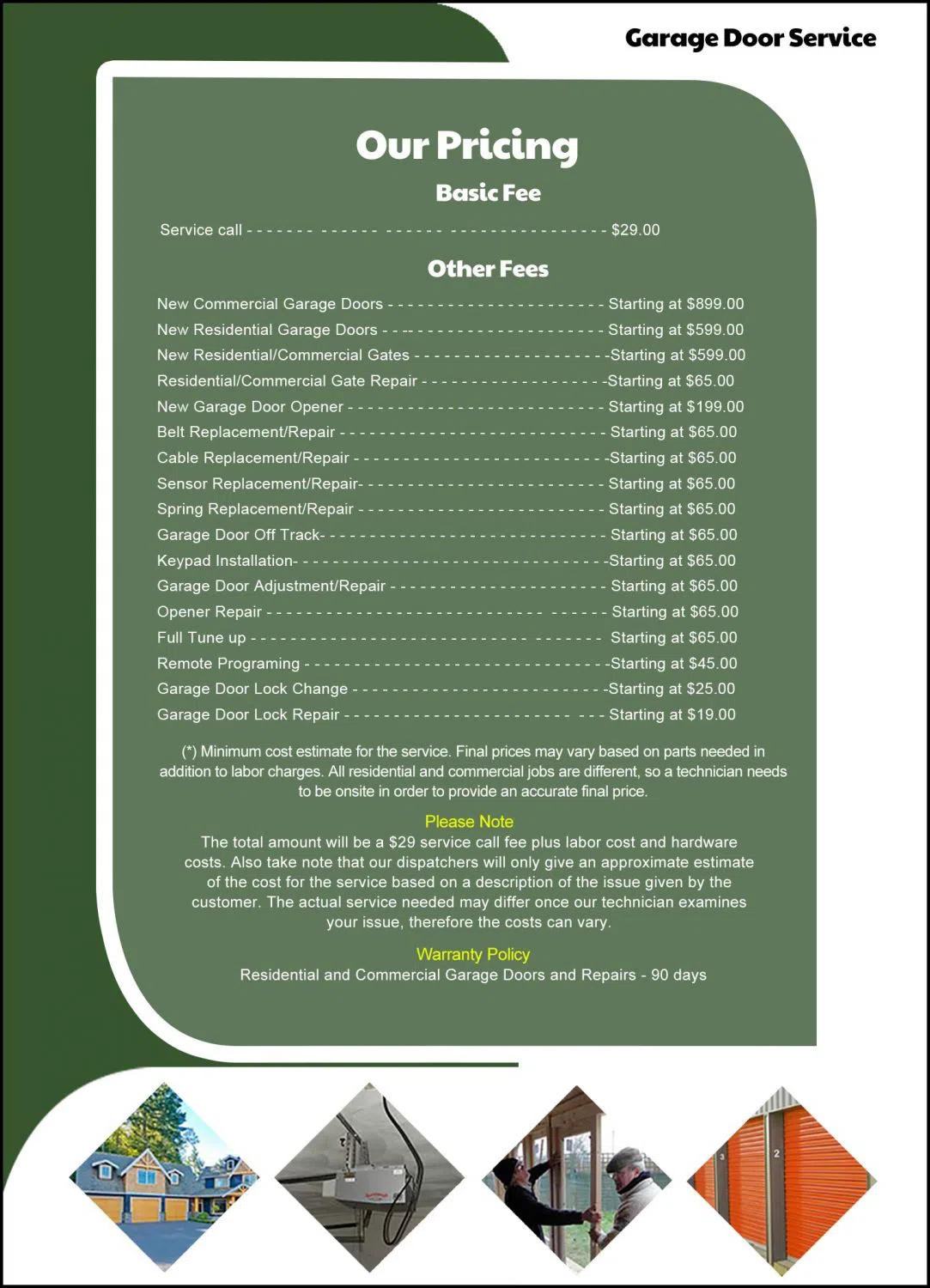 Metro Garage Doors Sunnyvale, TX 972-236-8250